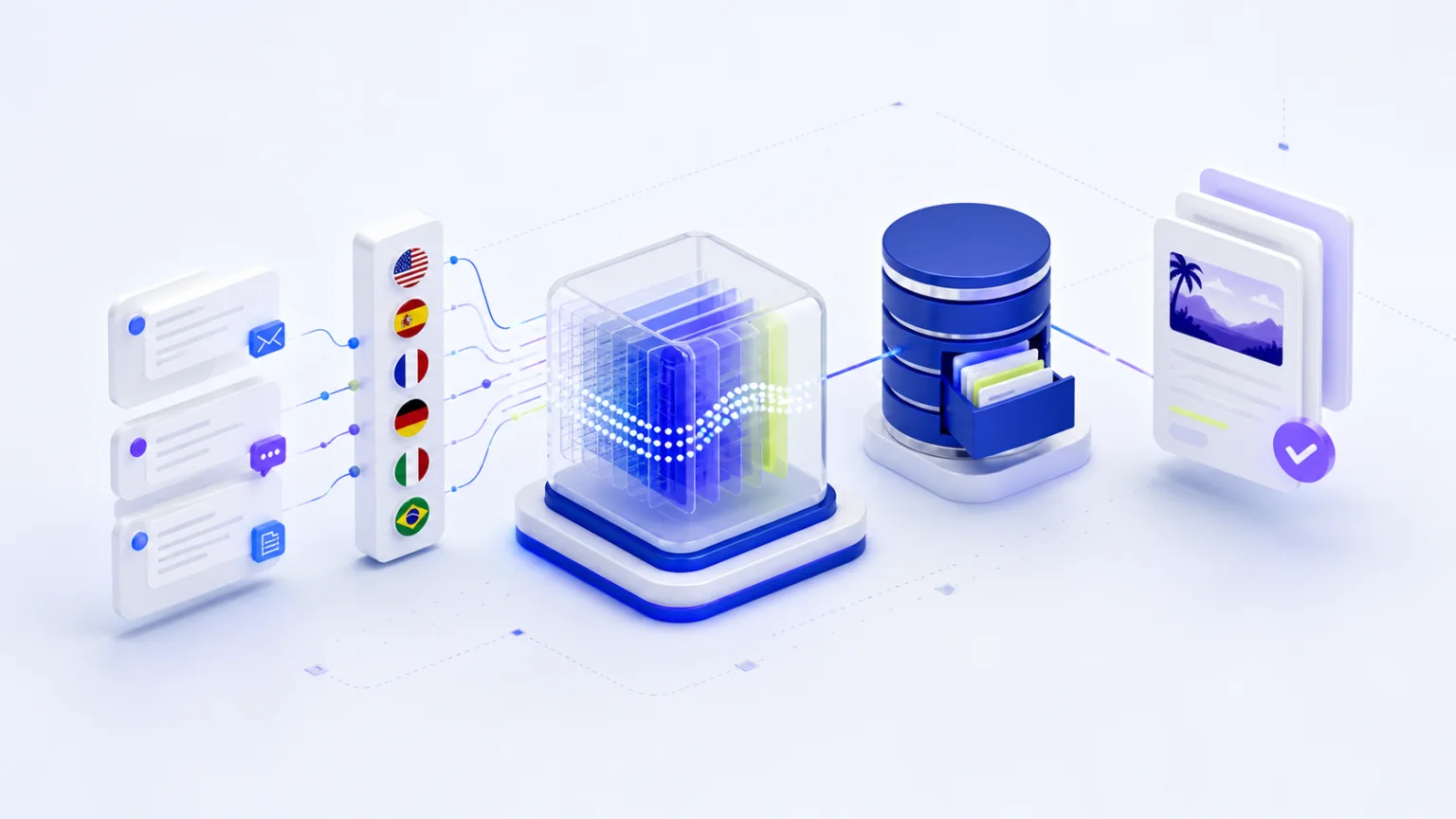 Тематическая иллюстрация кейса «Мультиязычная AI-поддержка»
