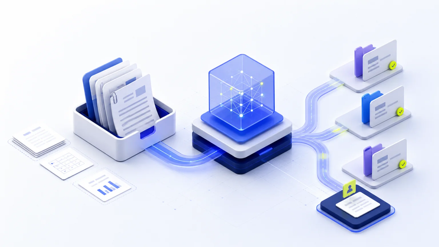 Тематическая иллюстрация кейса «AI-разбор входящих документов для B2B-компании»