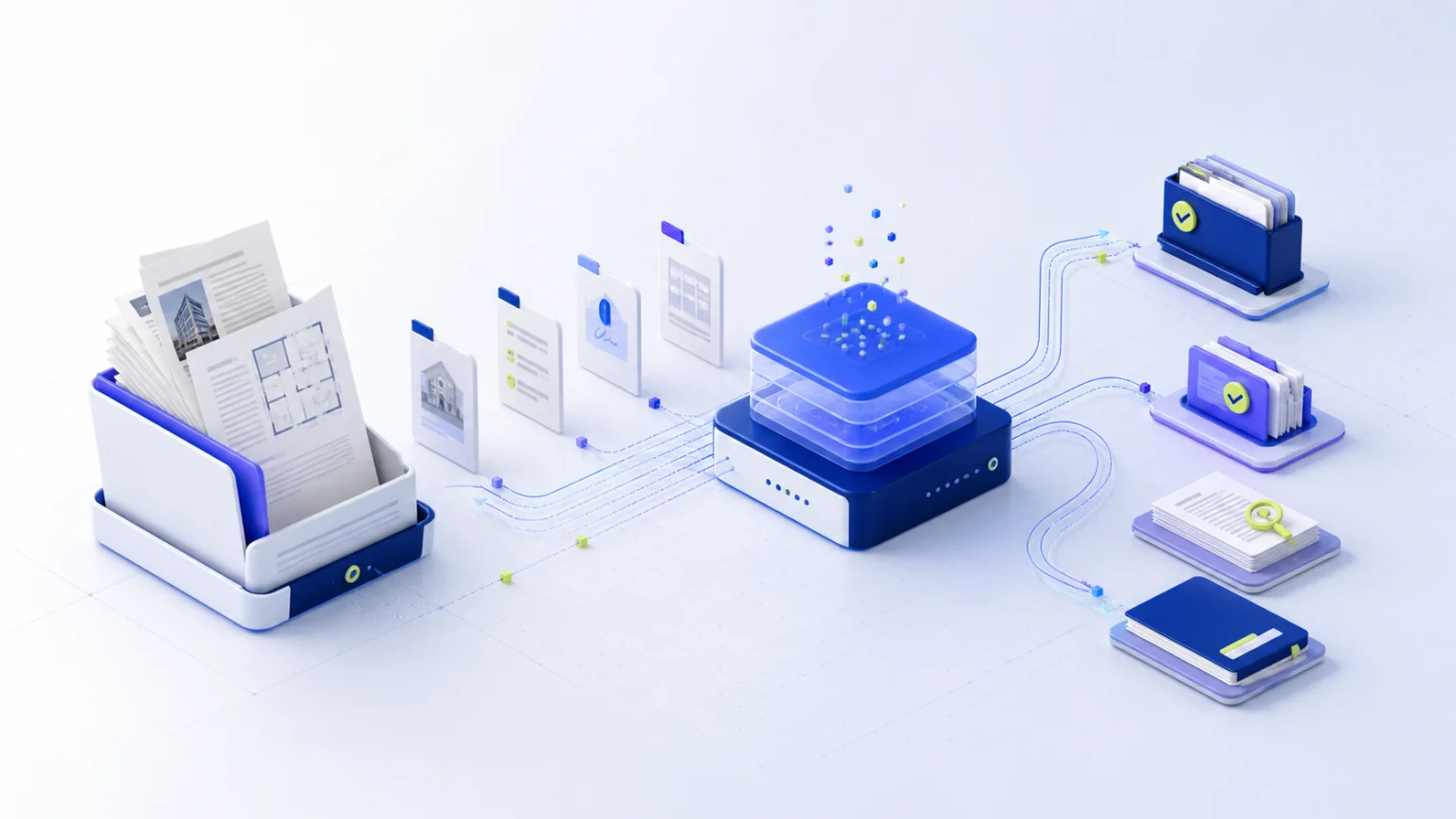 Тематическая иллюстрация кейса «AI-разбор входящих документов для агентства недвижимости»