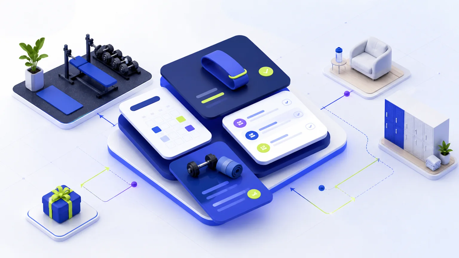 Тематическая иллюстрация кейса «Mini App абонементов фитнес-клуба»