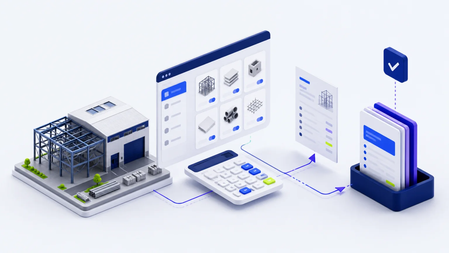Тематическая иллюстрация кейса «B2B-лендинг с калькулятором»