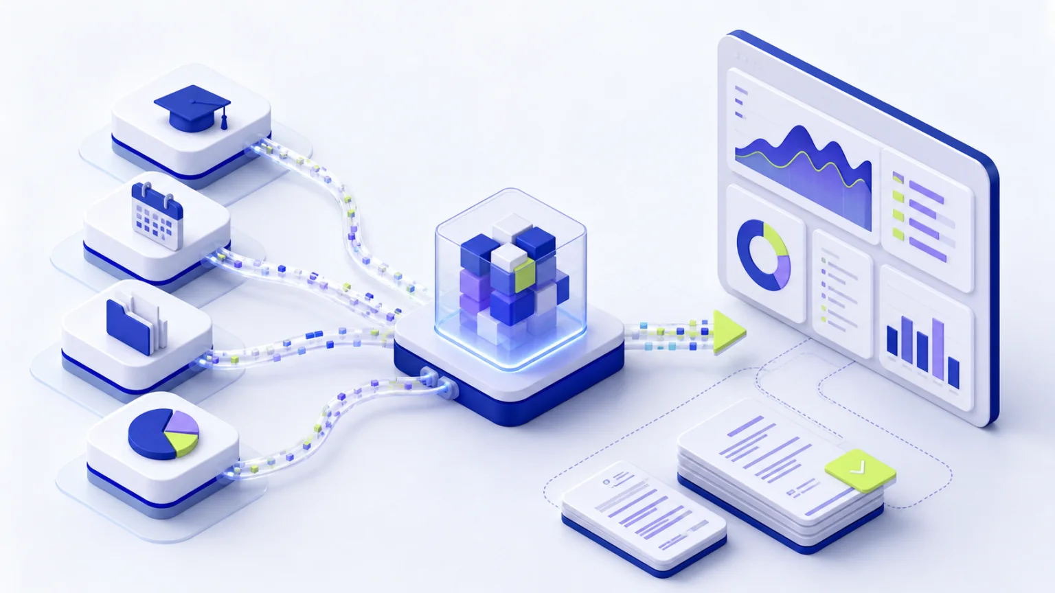 Тематическая иллюстрация кейса «Интеграция данных по API для образовательного проекта»
